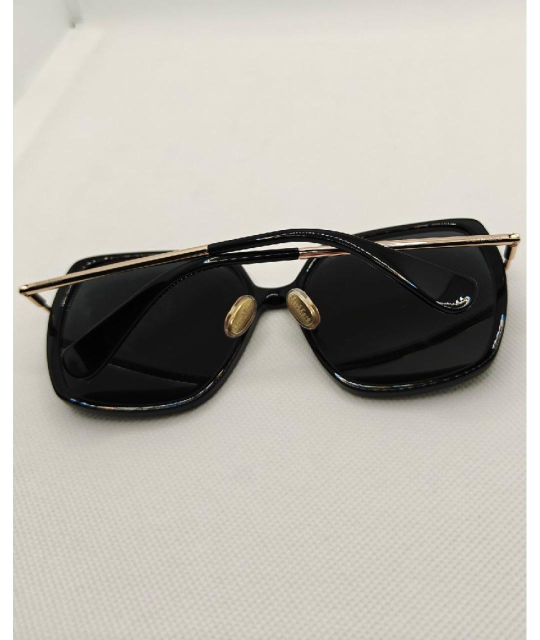 MAX MARA Черные пластиковые солнцезащитные очки, фото 4