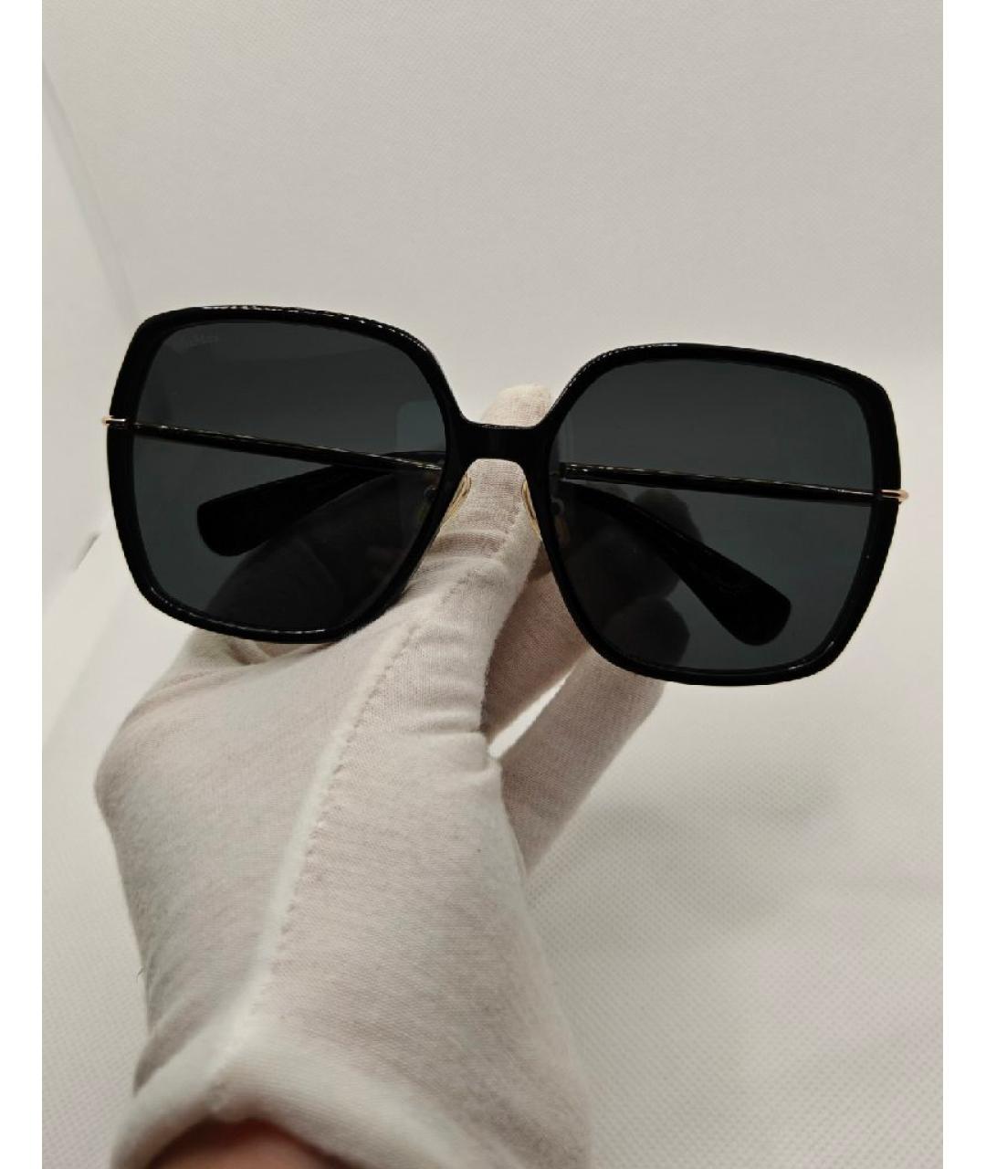 MAX MARA Черные пластиковые солнцезащитные очки, фото 3