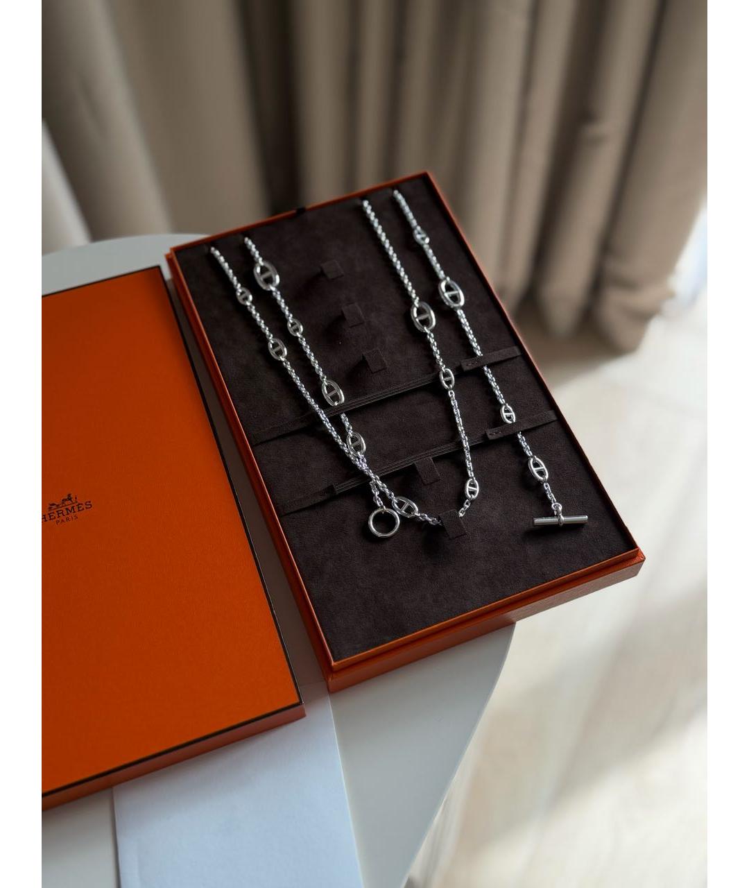 HERMES Серебряное серебряное колье, фото 4