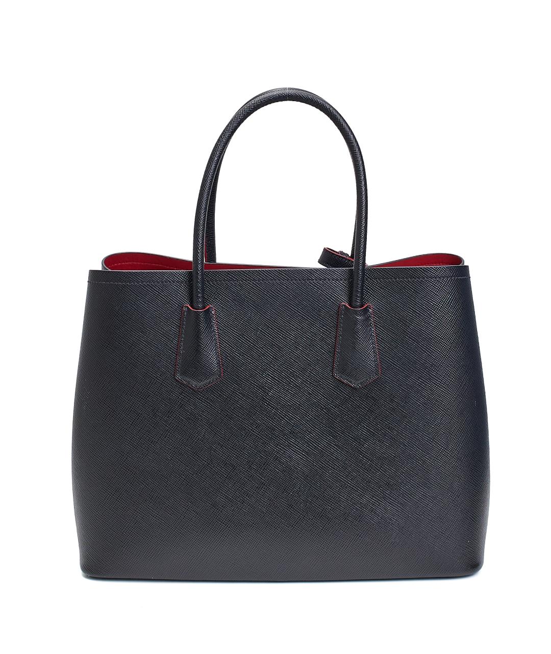PRADA Черная кожаная сумка тоут, фото 2