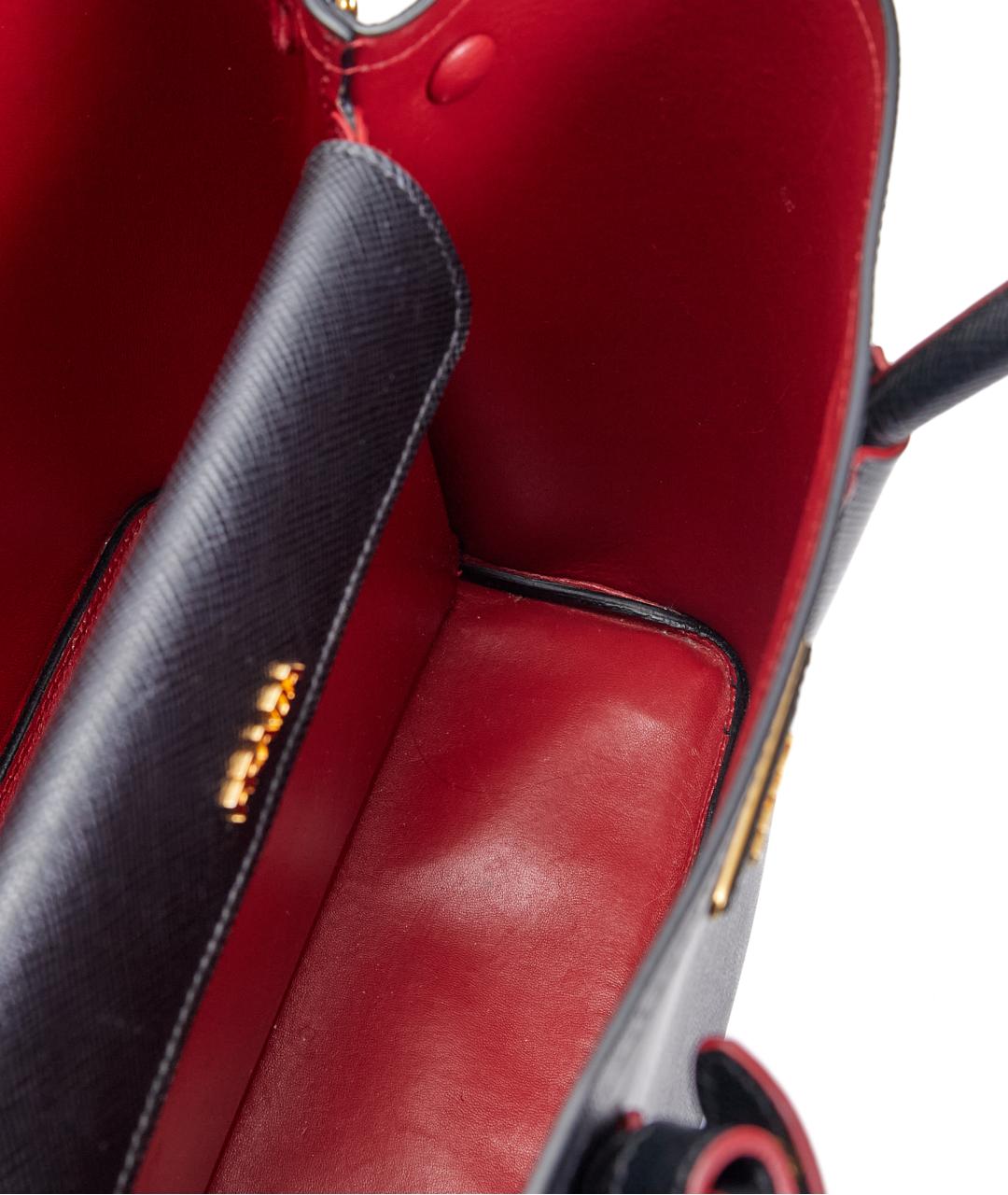 PRADA Черная кожаная сумка тоут, фото 6