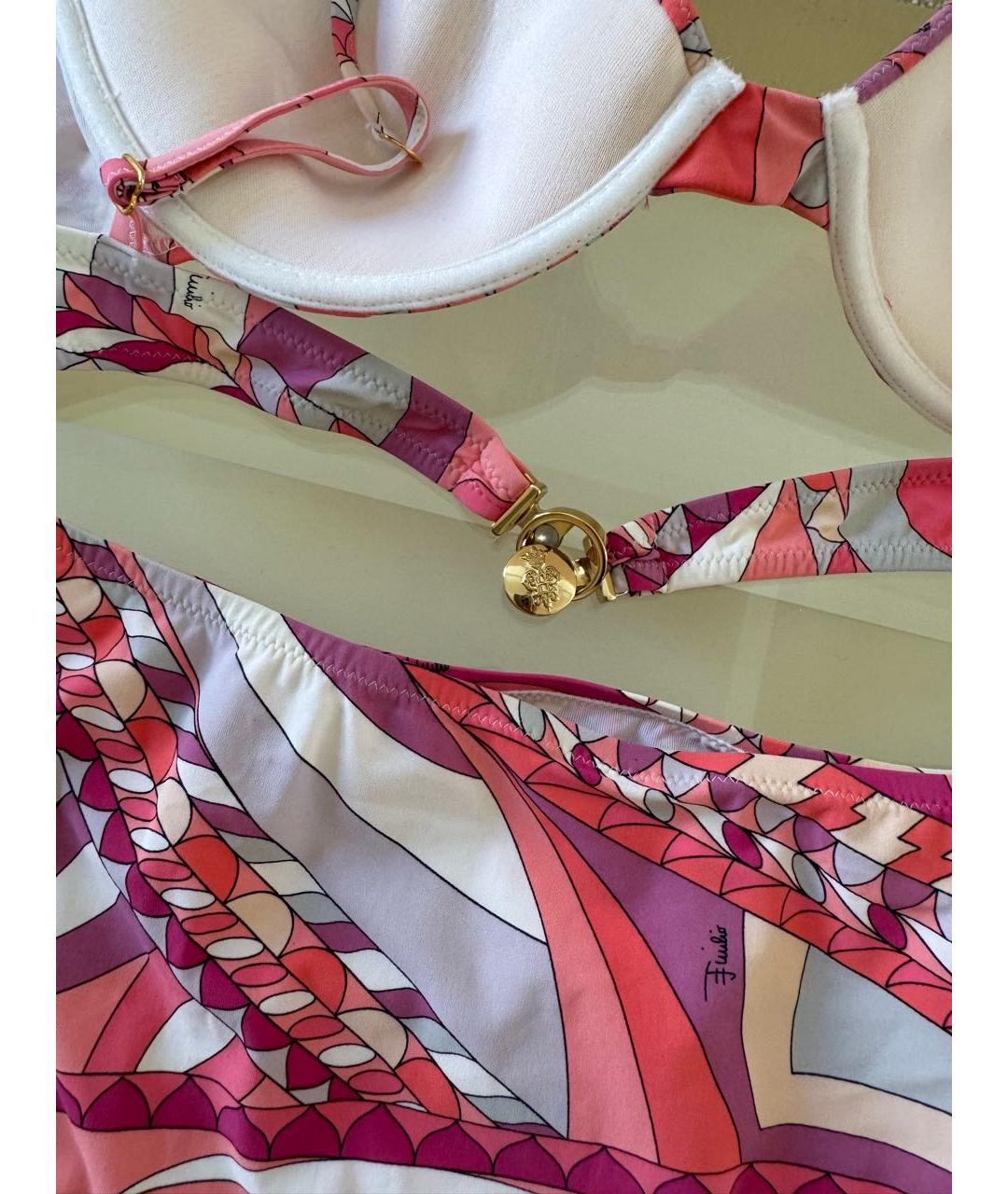 EMILIO PUCCI Розовый полиамидовый купальник, фото 8