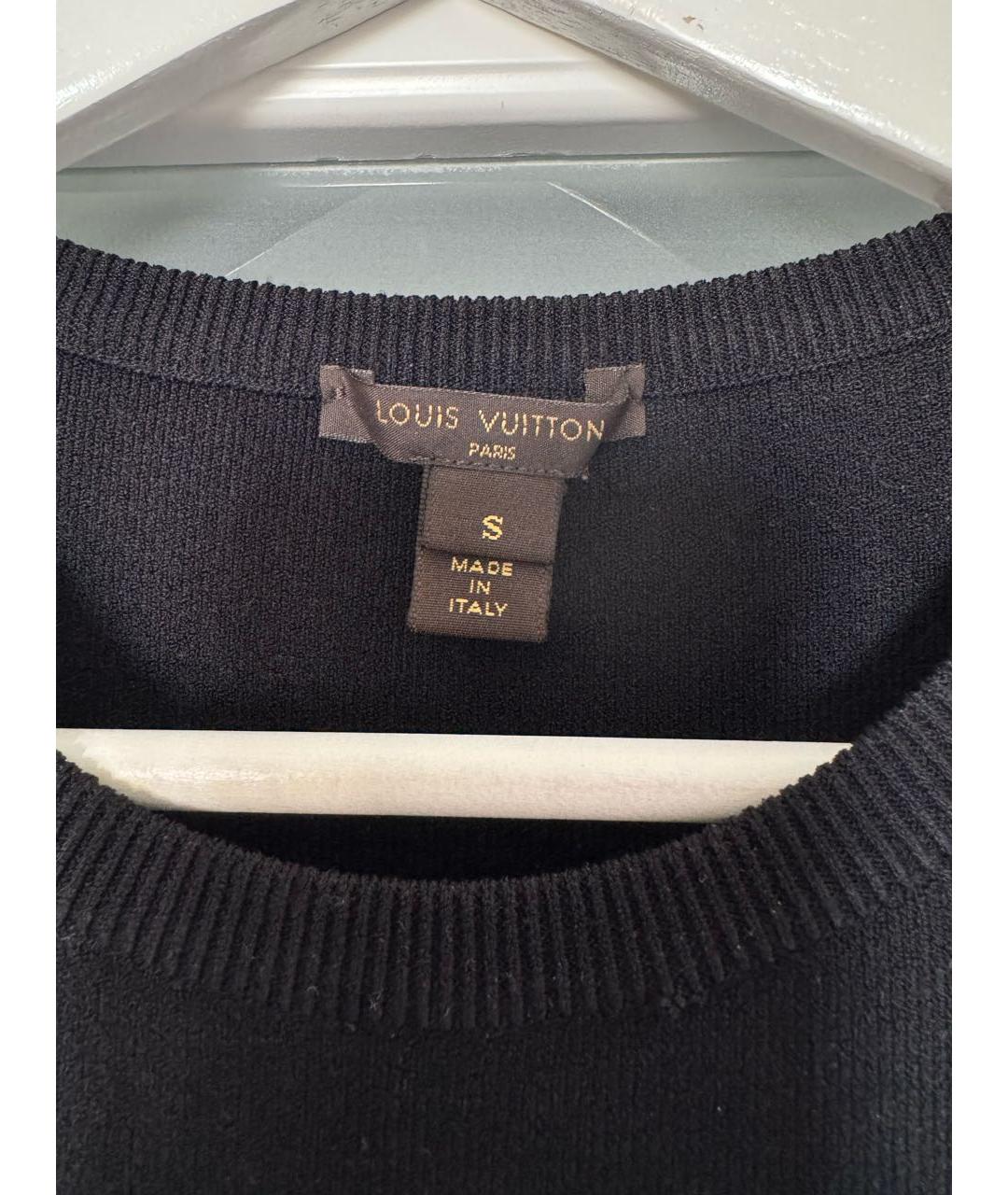 LOUIS VUITTON Черное вискозное коктейльное платье, фото 3