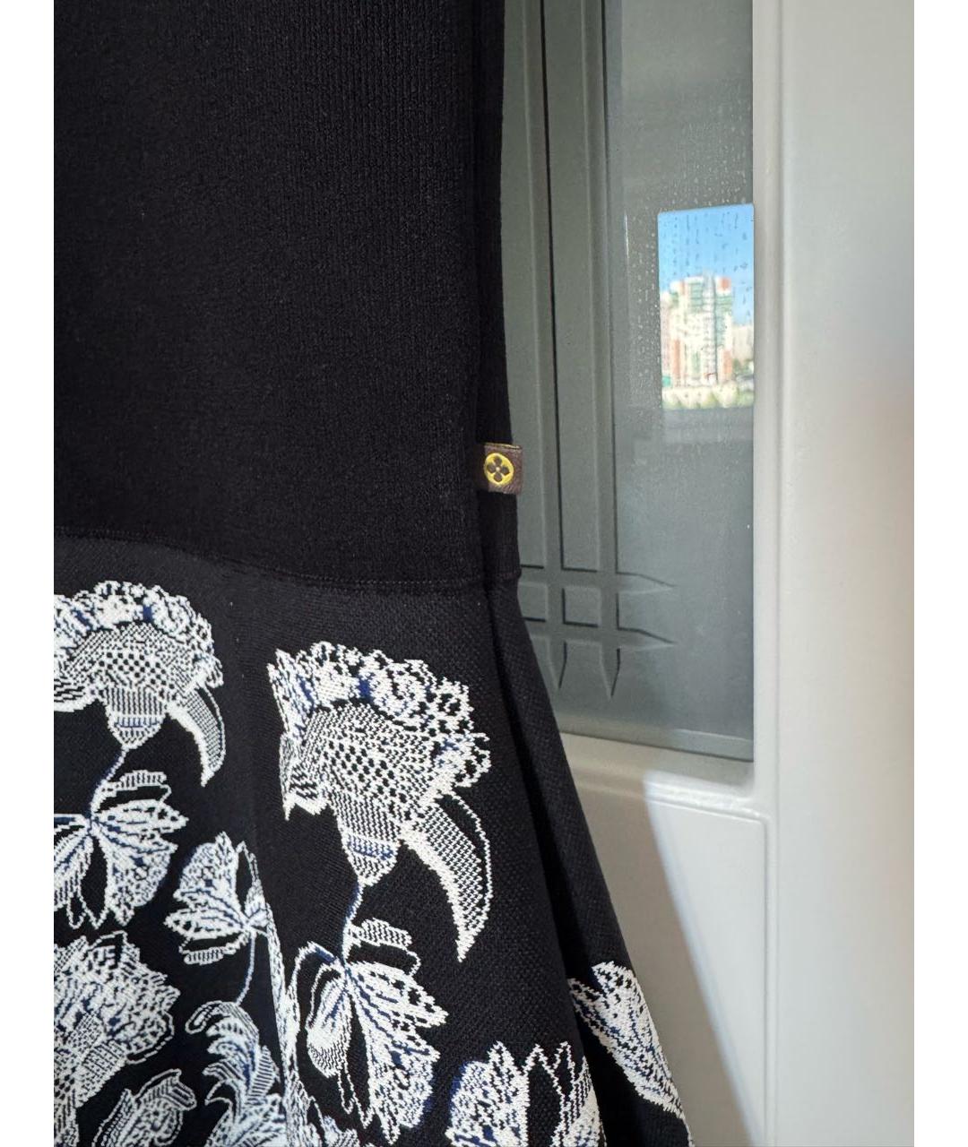 LOUIS VUITTON Черное вискозное коктейльное платье, фото 4
