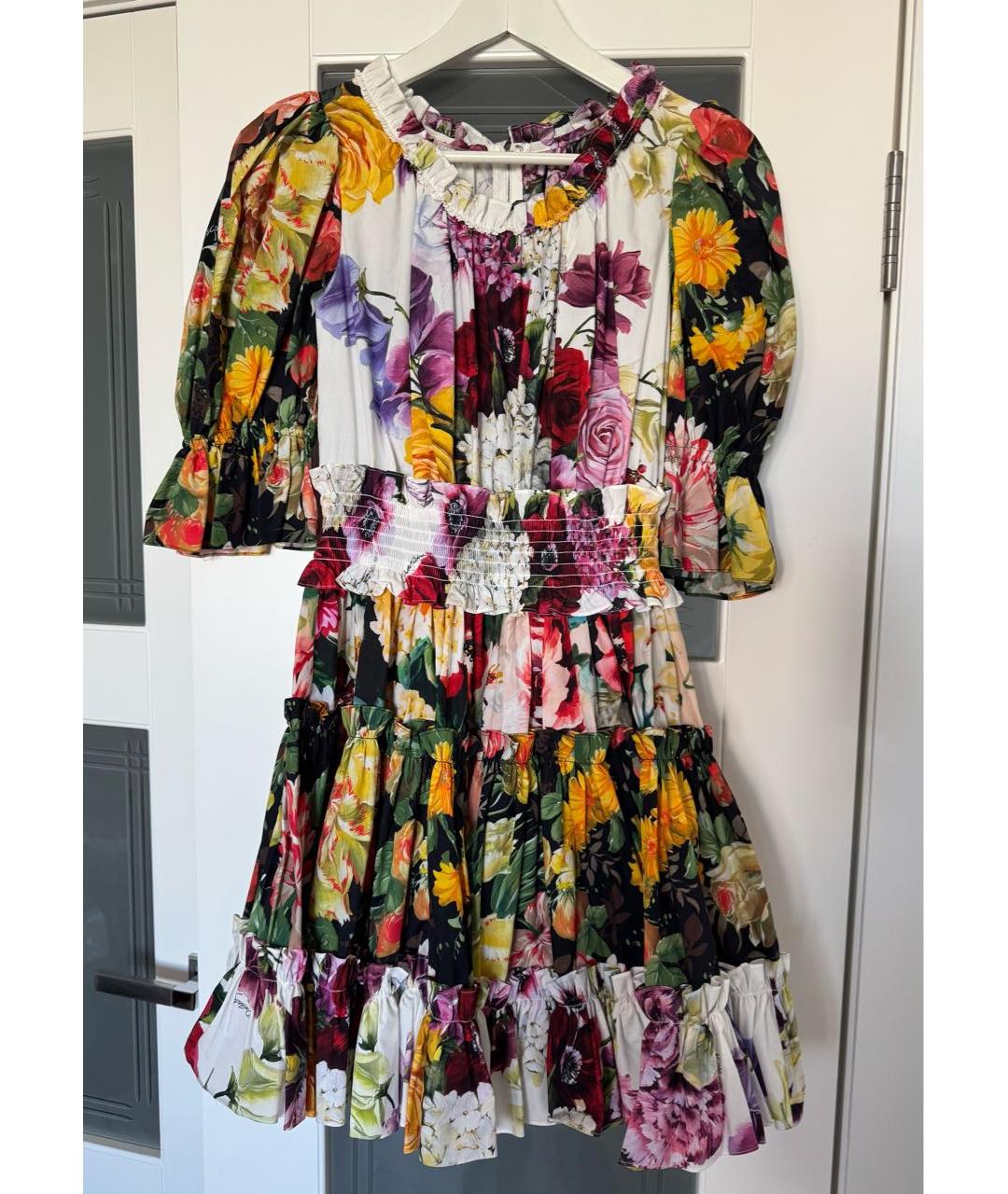DOLCE&GABBANA Мульти хлопковое повседневное платье, фото 9