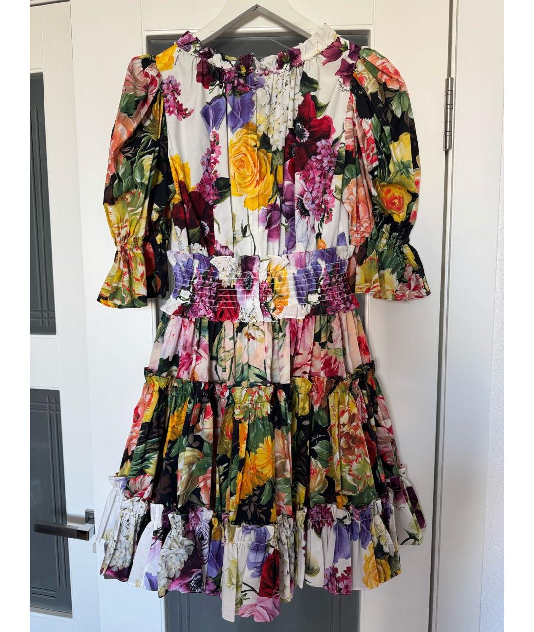 DOLCE&GABBANA Мульти хлопковое повседневное платье, фото 2