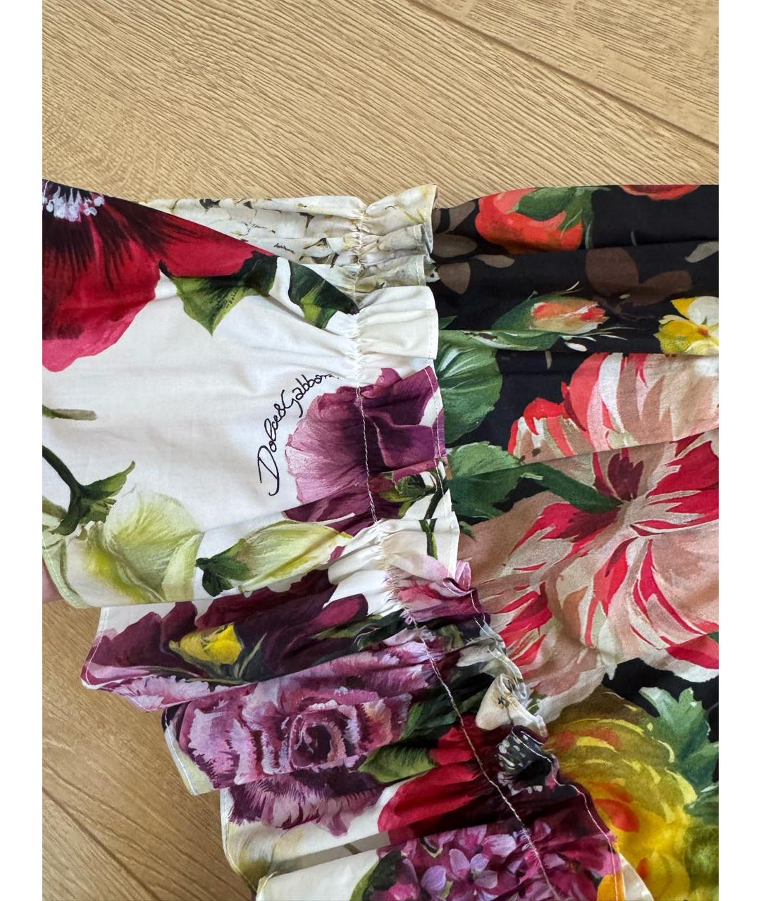 DOLCE&GABBANA Мульти хлопковое повседневное платье, фото 5