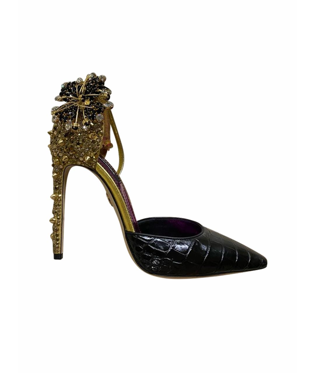 DSQUARED2 Черные кожаные босоножки, фото 1