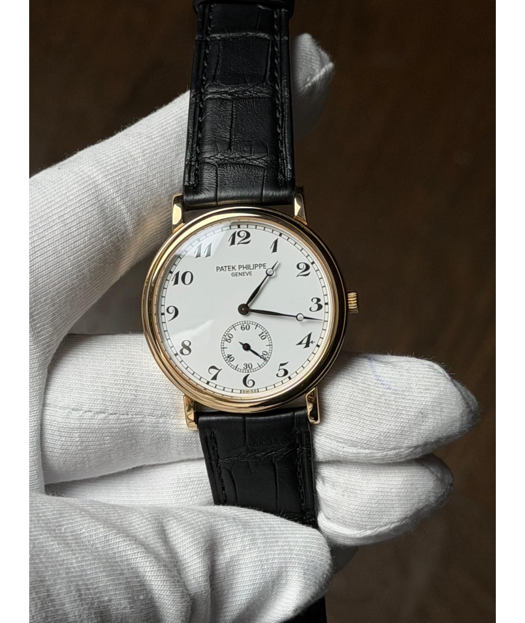 PATEK PHILIPPE Белые часы из желтого золота, фото 2