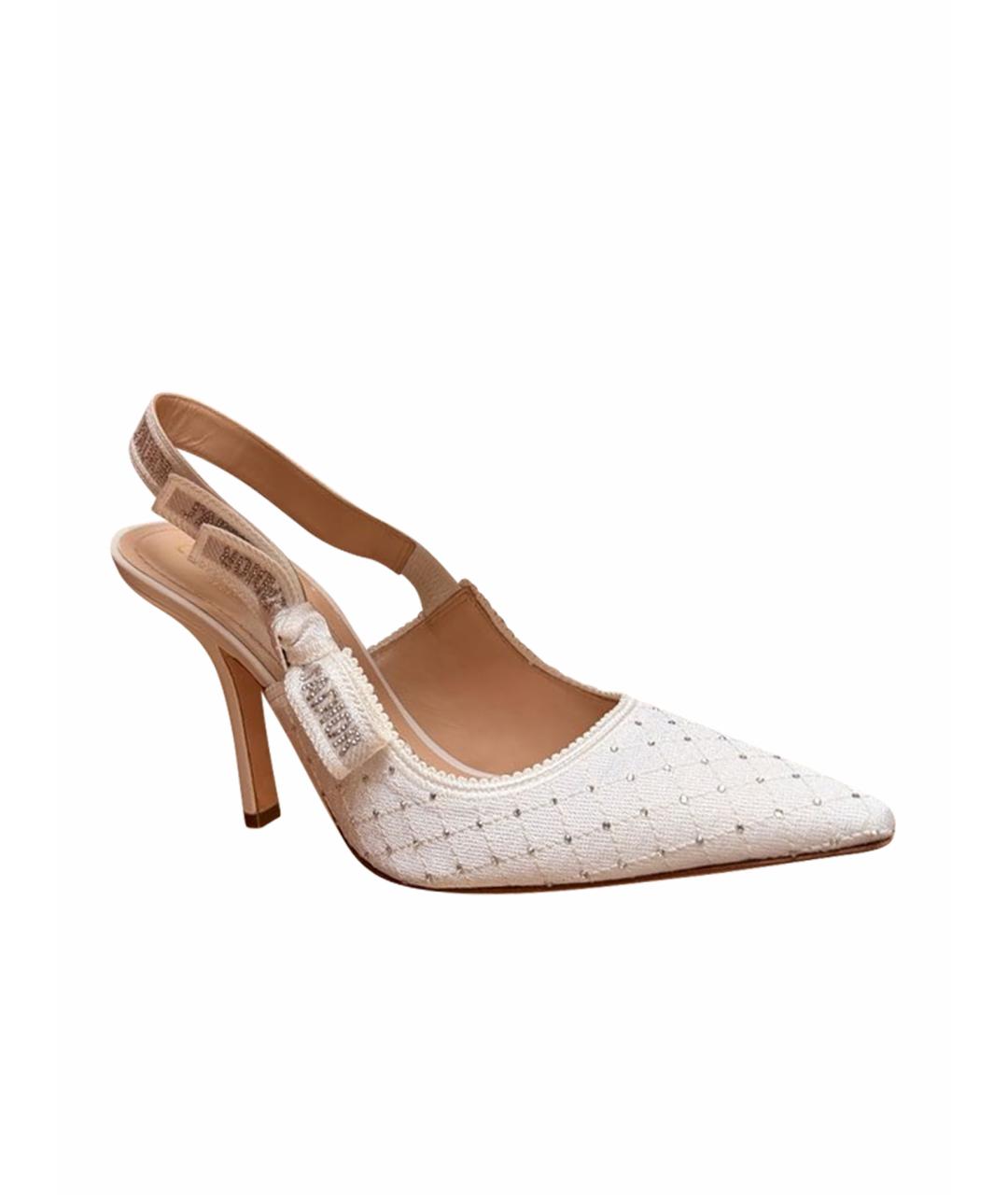 CHRISTIAN DIOR Белые текстильные туфли, фото 8