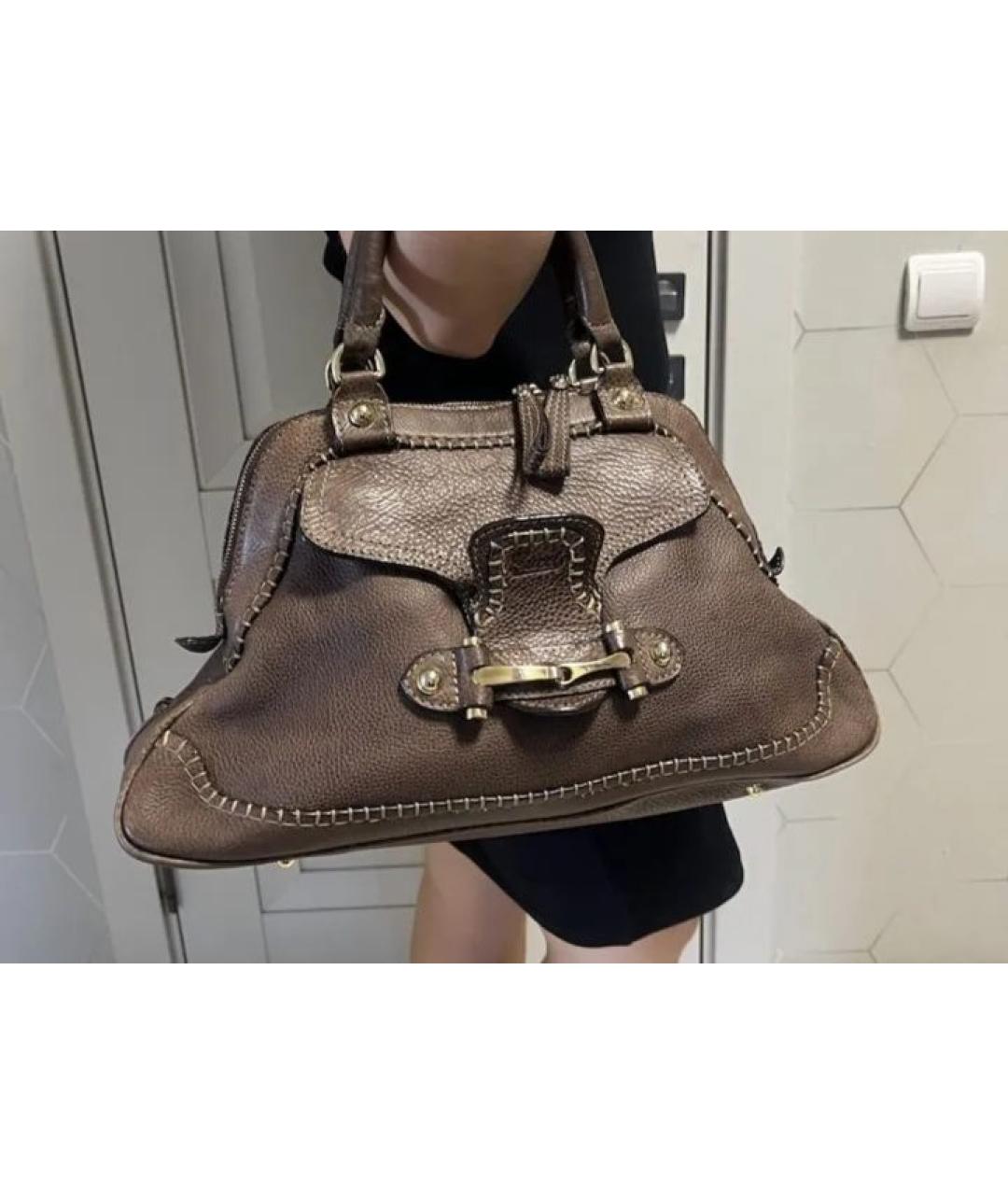 GUCCI Коричневая кожаная сумка тоут, фото 2