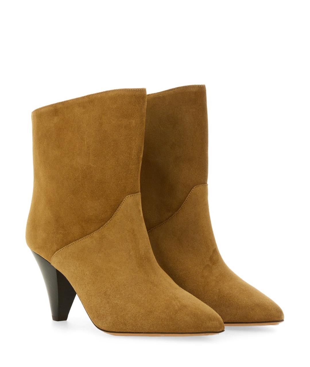 ISABEL MARANT Бежевые кожаные полусапоги, фото 2