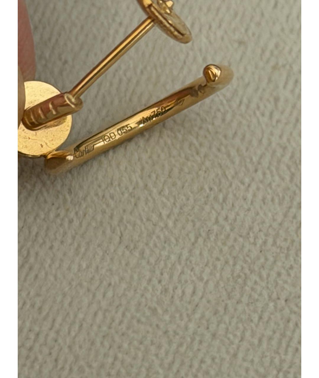 CARTIER Желтые серьги из желтого золота, фото 3