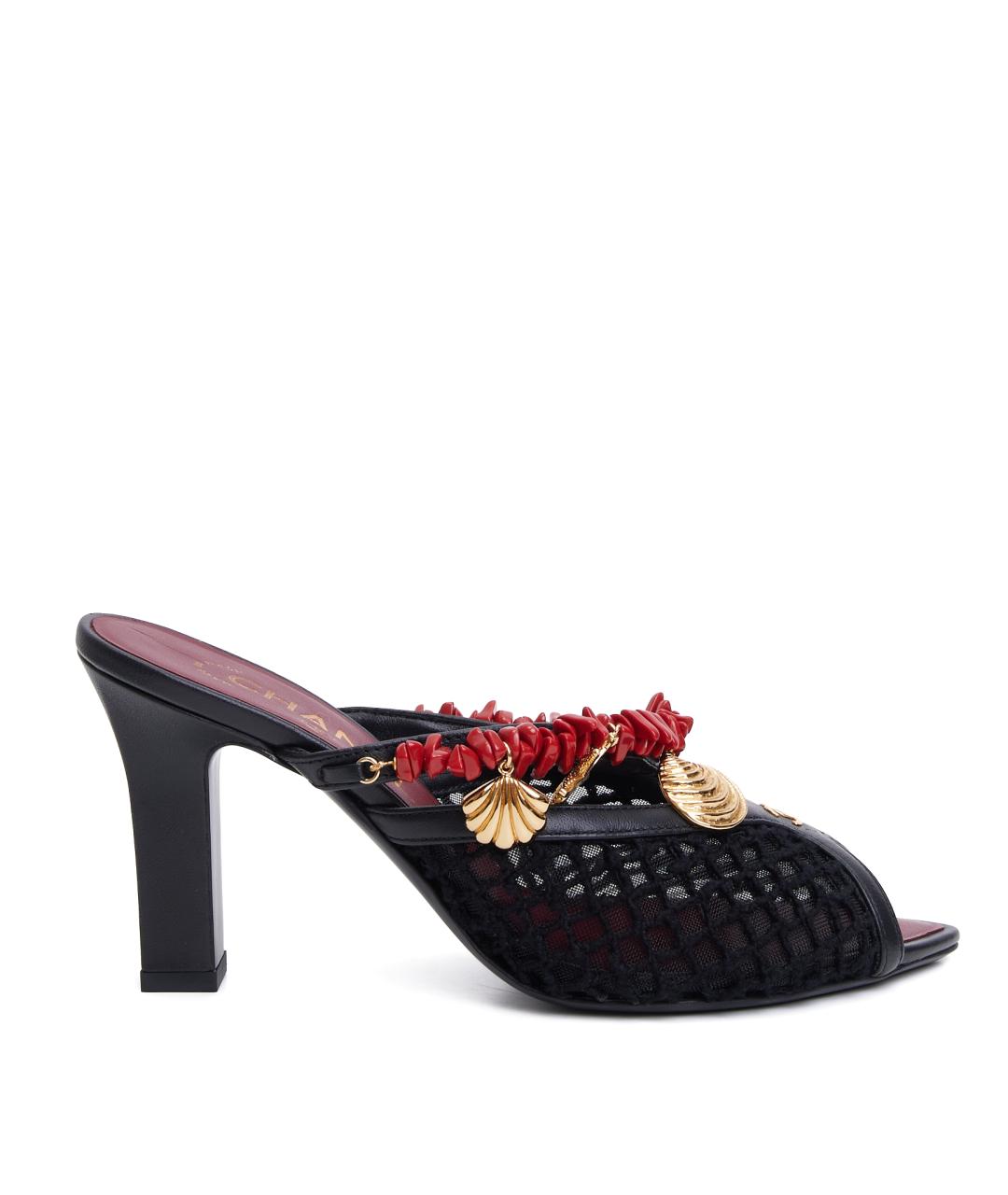 CHANEL Черные текстильные мюли, фото 10