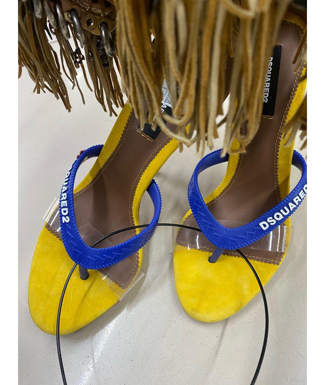 DSQUARED2 Мульти кожаные босоножки, фото 2
