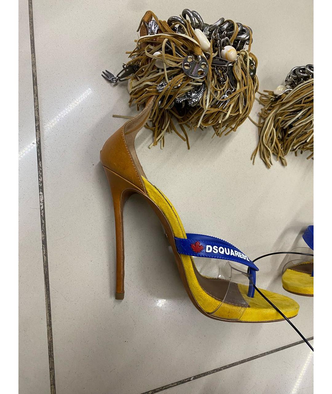 DSQUARED2 Мульти кожаные босоножки, фото 6