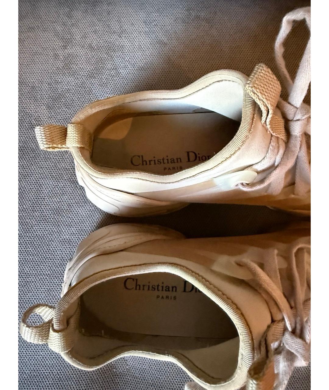 CHRISTIAN DIOR Бежевые неопреновые кроссовки, фото 3