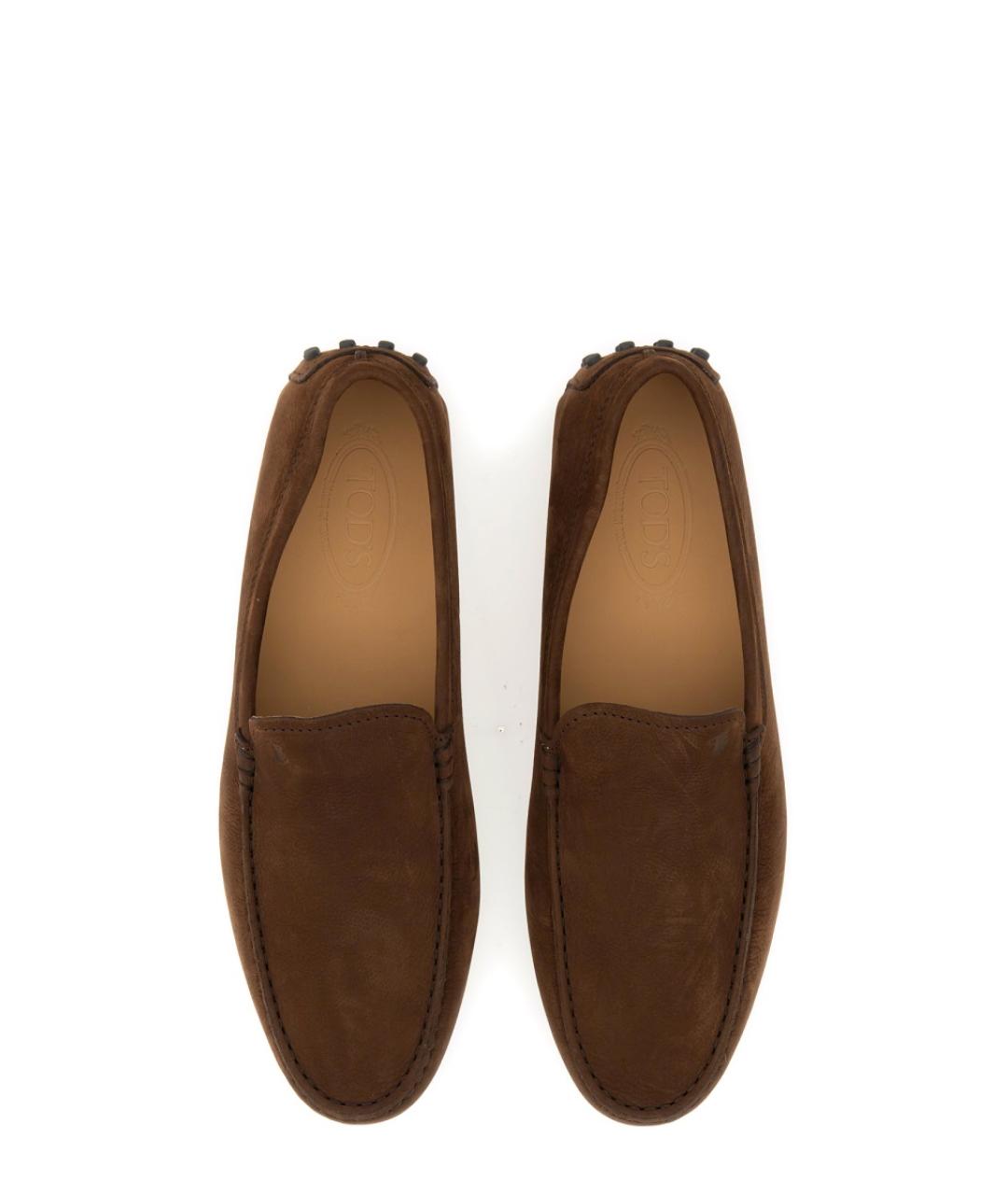 TOD'S Коричневые кожаные мокасины, фото 2