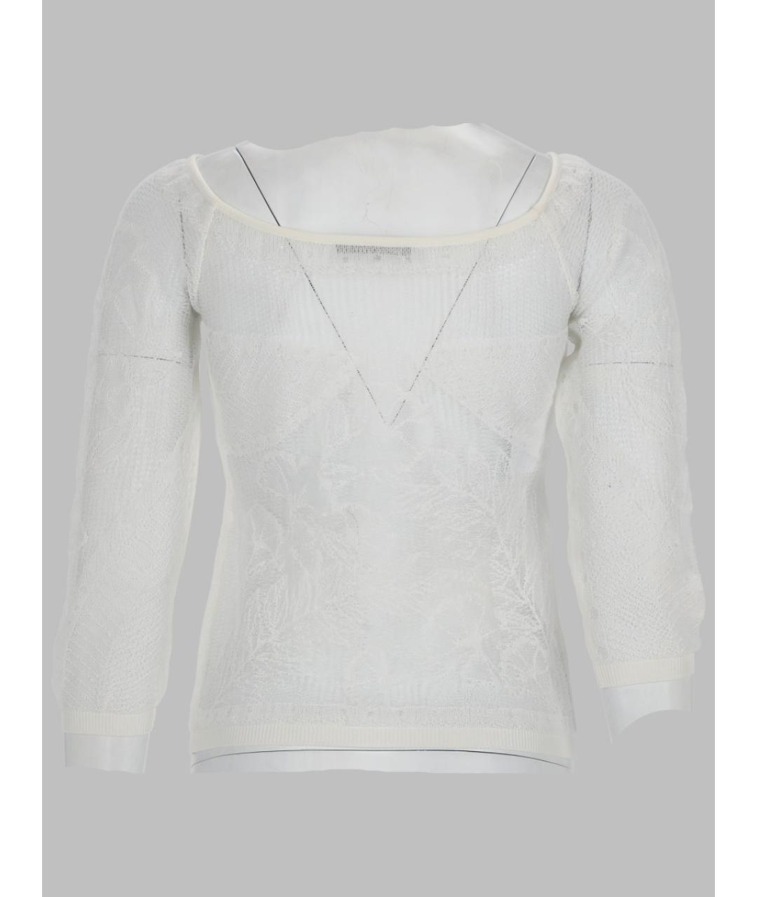 ALBERTA FERRETTI Белая вискозная блузы, фото 2