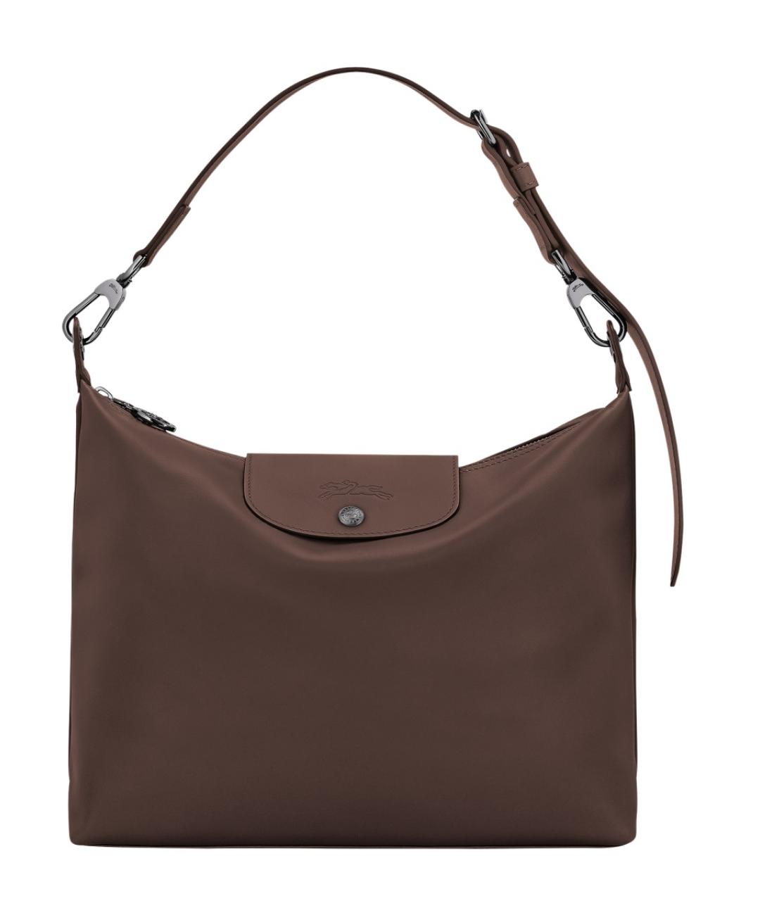 LONGCHAMP Коричневая кожаная сумка через плечо, фото 1