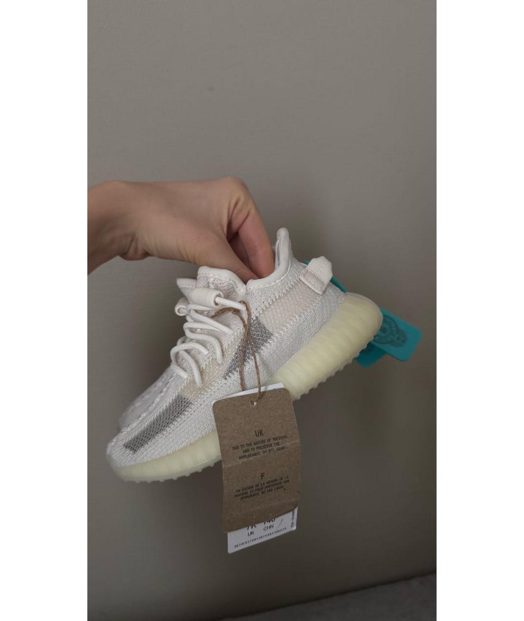 ADIDAS YEEZY Белые текстильные кеды, фото 8