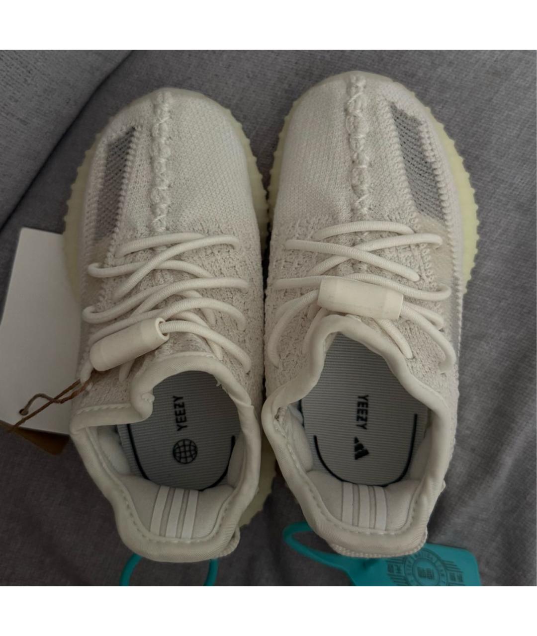 ADIDAS YEEZY Белые текстильные кеды, фото 3