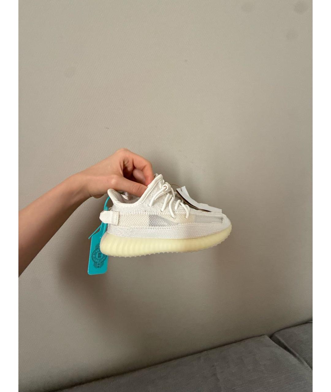 ADIDAS YEEZY Белые текстильные кеды, фото 9