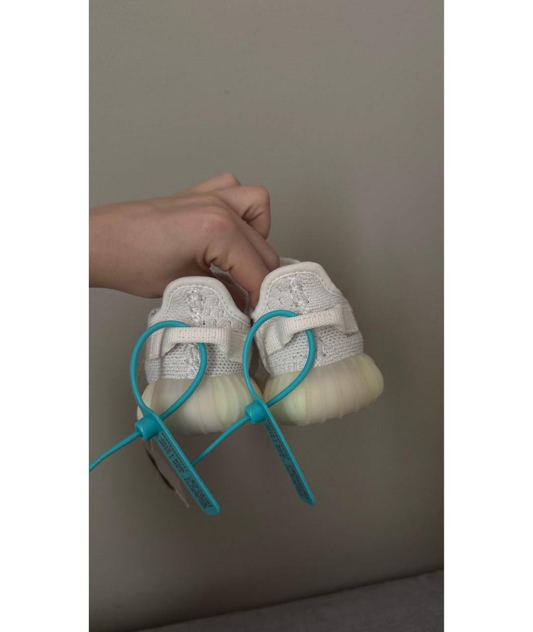 ADIDAS YEEZY Белые текстильные кеды, фото 4