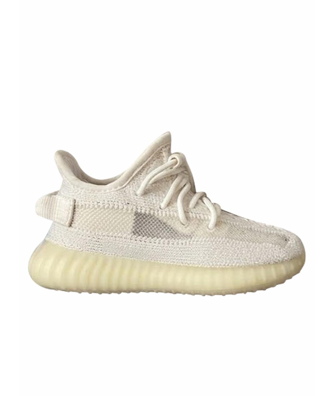 ADIDAS YEEZY Белые текстильные кеды, фото 1