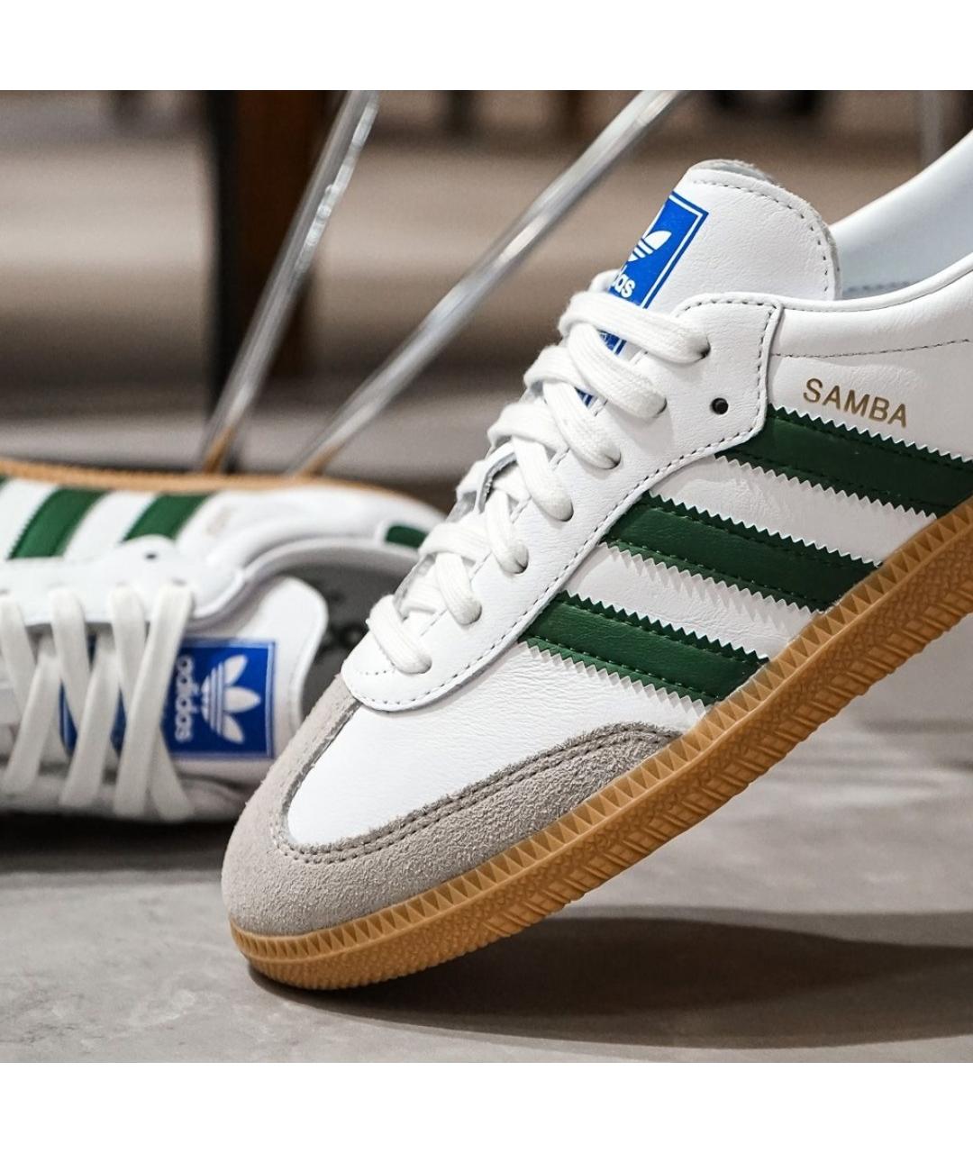 ADIDAS Белые кожаные кроссовки, фото 7