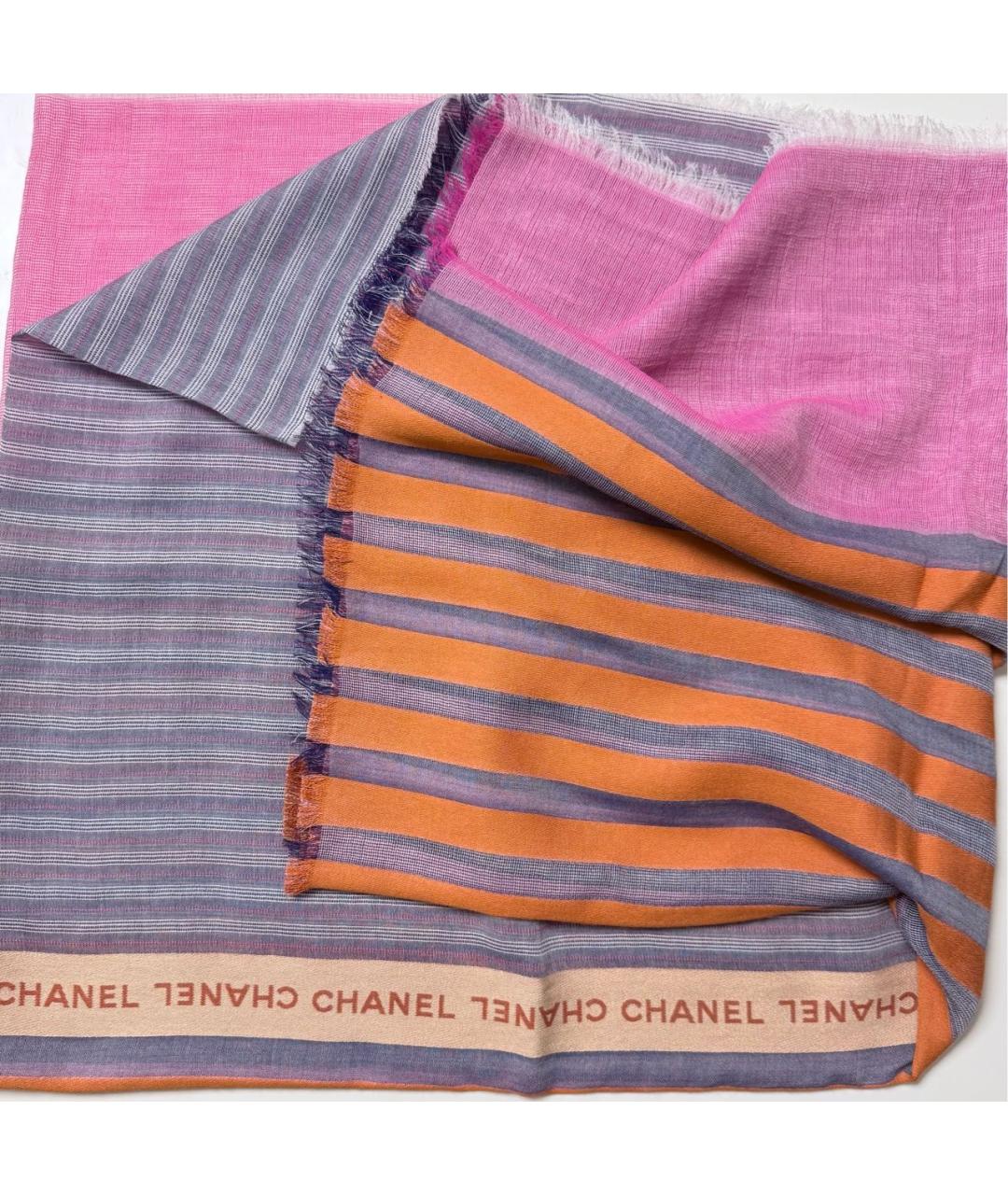 CHANEL Мульти хлопковый шарф, фото 9