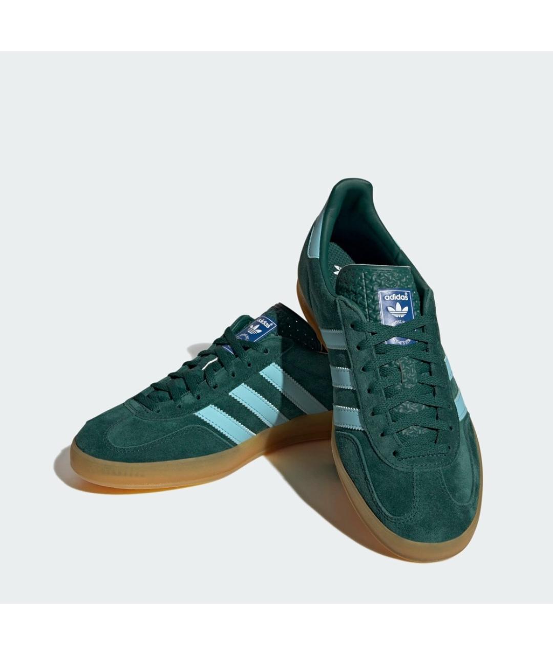 ADIDAS Зеленые замшевые кроссовки, фото 2
