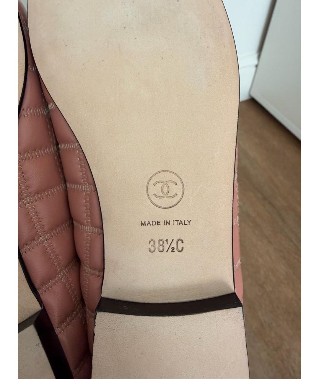 CHANEL Коралловые кожаные балетки, фото 6