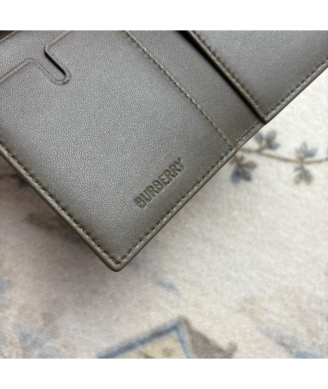 BURBERRY Черный кожаный кардхолдер, фото 4