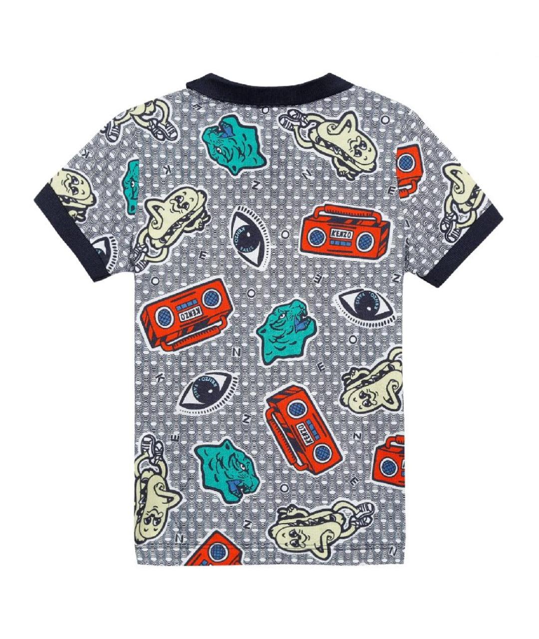 KENZO Мульти хлопковая детская футболка, фото 2