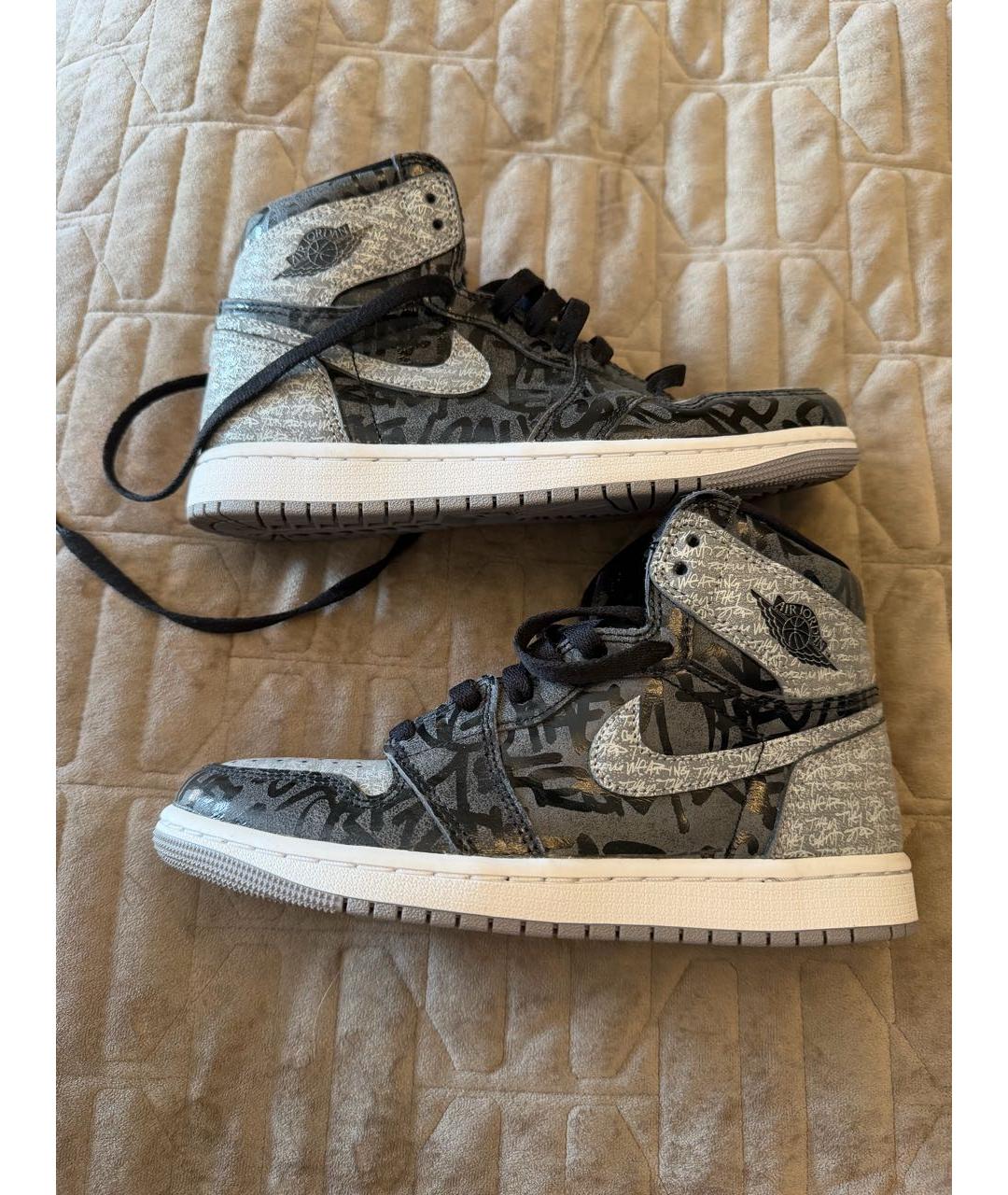 NIKE Черные кожаные кроссовки, фото 6