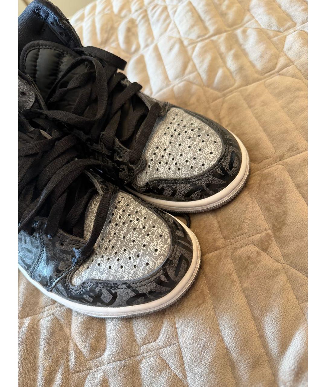NIKE Черные кожаные кроссовки, фото 3