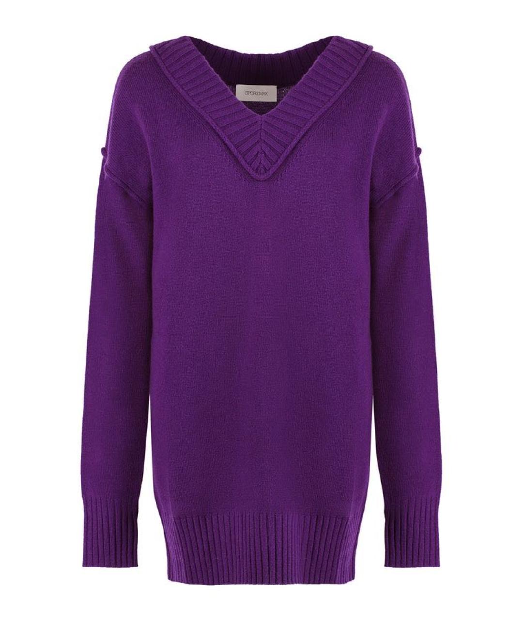 SPORTMAX Фиолетовый кашемировый джемпер / свитер, фото 1