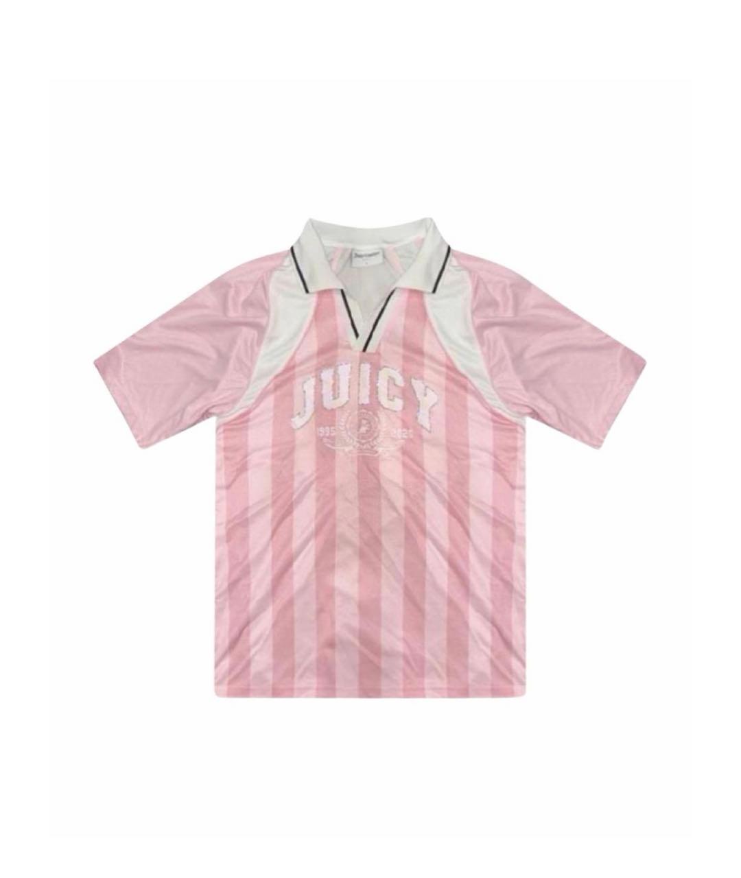 JUICY COUTURE Розовая полиэстеровая футболка, фото 1