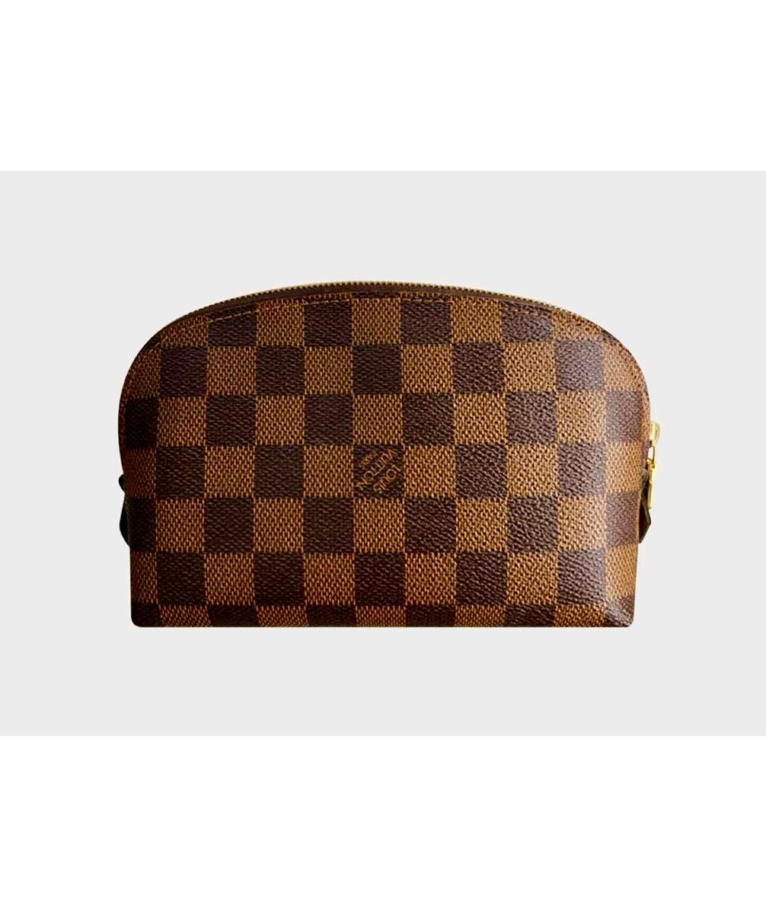 LOUIS VUITTON Коричневая косметичка, фото 8
