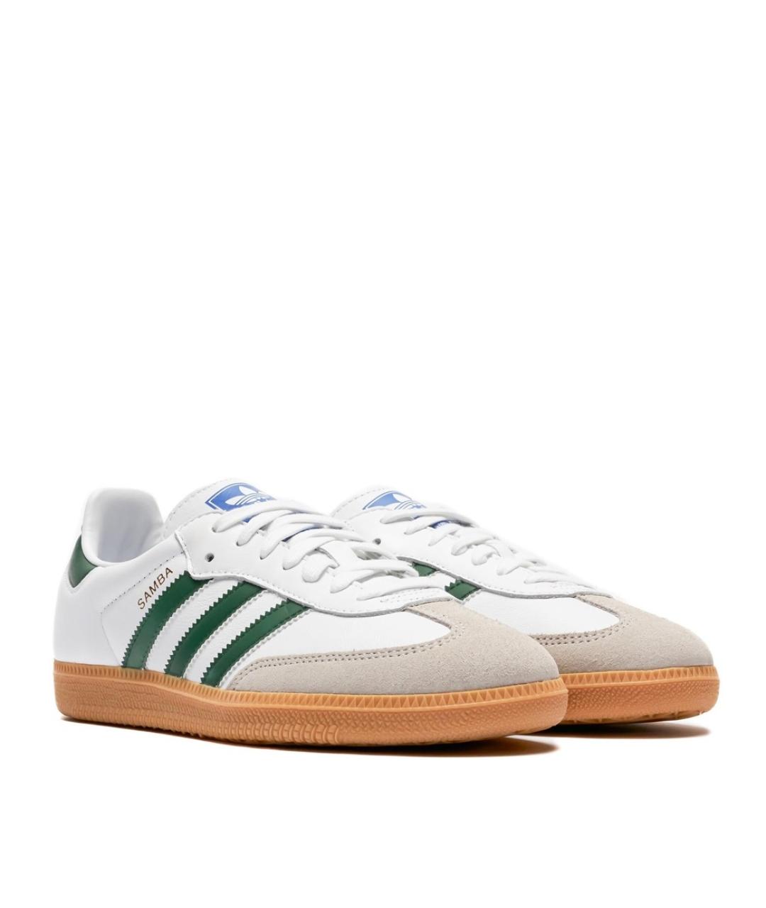 ADIDAS Белые кожаные низкие кроссовки / кеды, фото 2