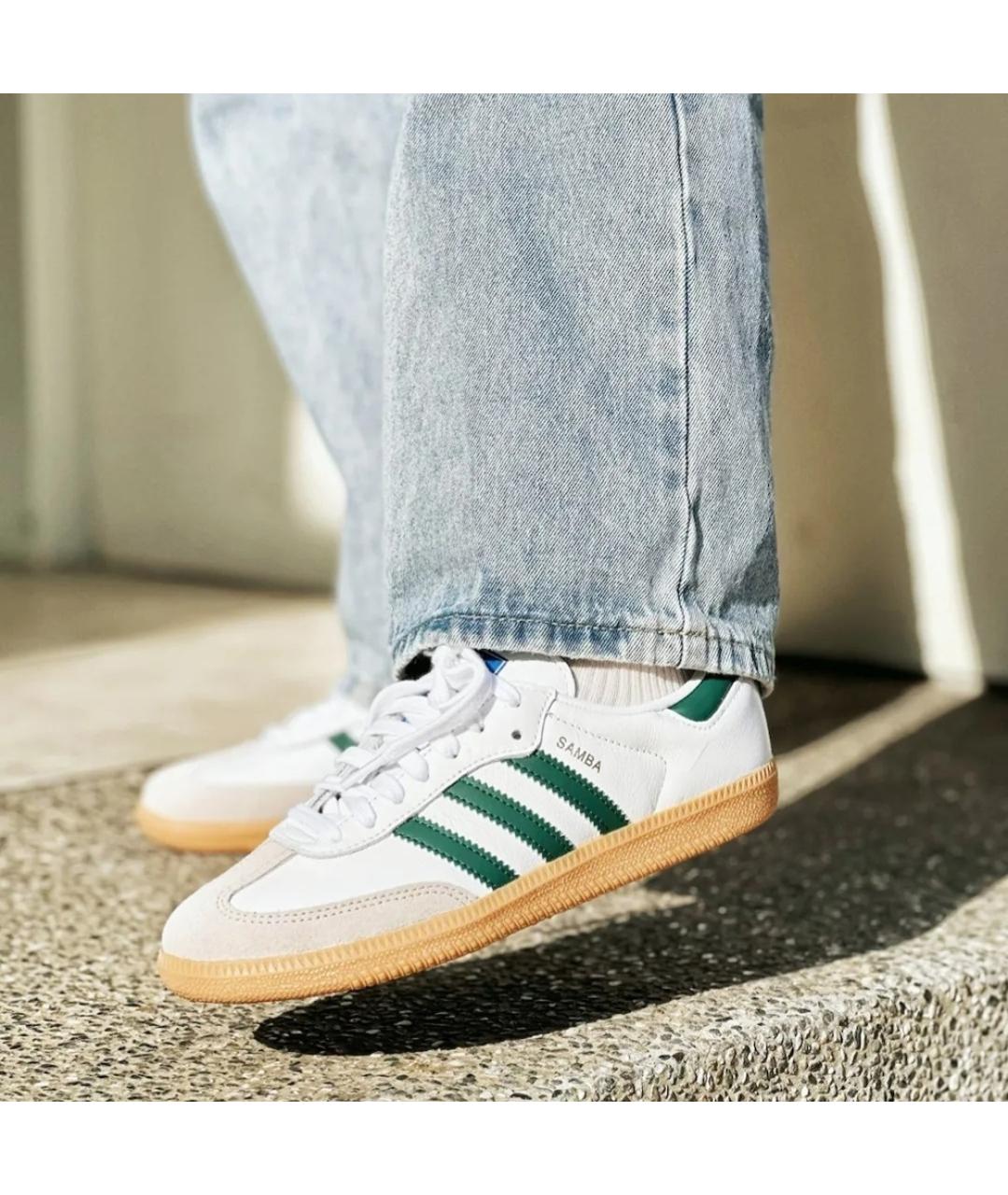ADIDAS Белые кожаные низкие кроссовки / кеды, фото 9