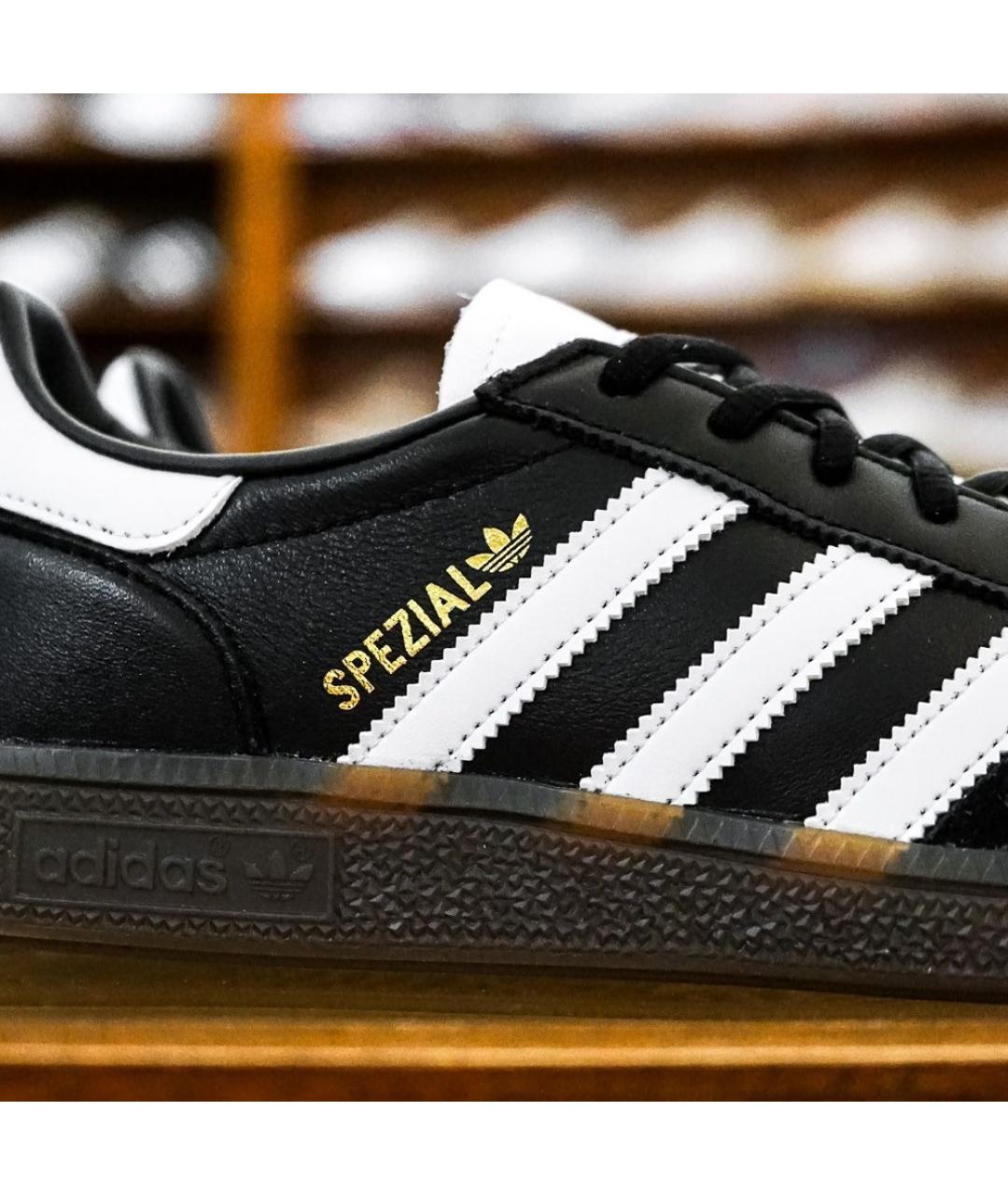 ADIDAS Черные кожаные низкие кроссовки / кеды, фото 9
