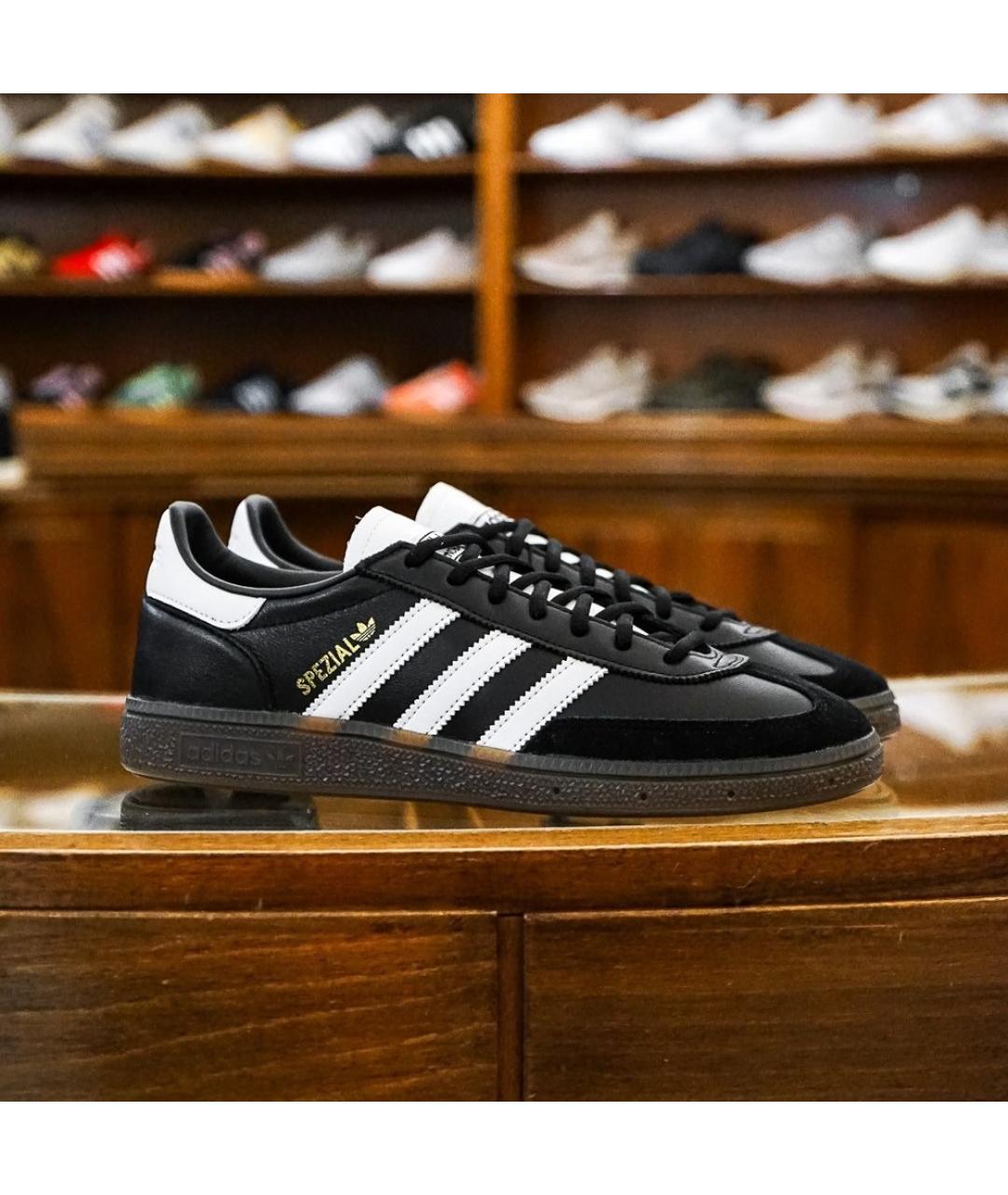 ADIDAS Черные кожаные низкие кроссовки / кеды, фото 7