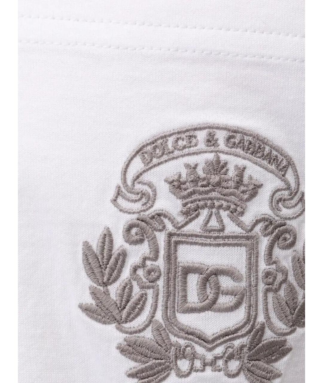DOLCE&GABBANA Белая хлопковая футболка, фото 5