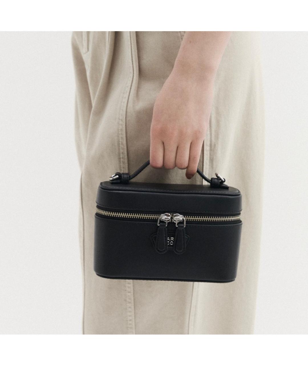 MARC JACOBS Черная кожаная сумка с короткими ручками, фото 4