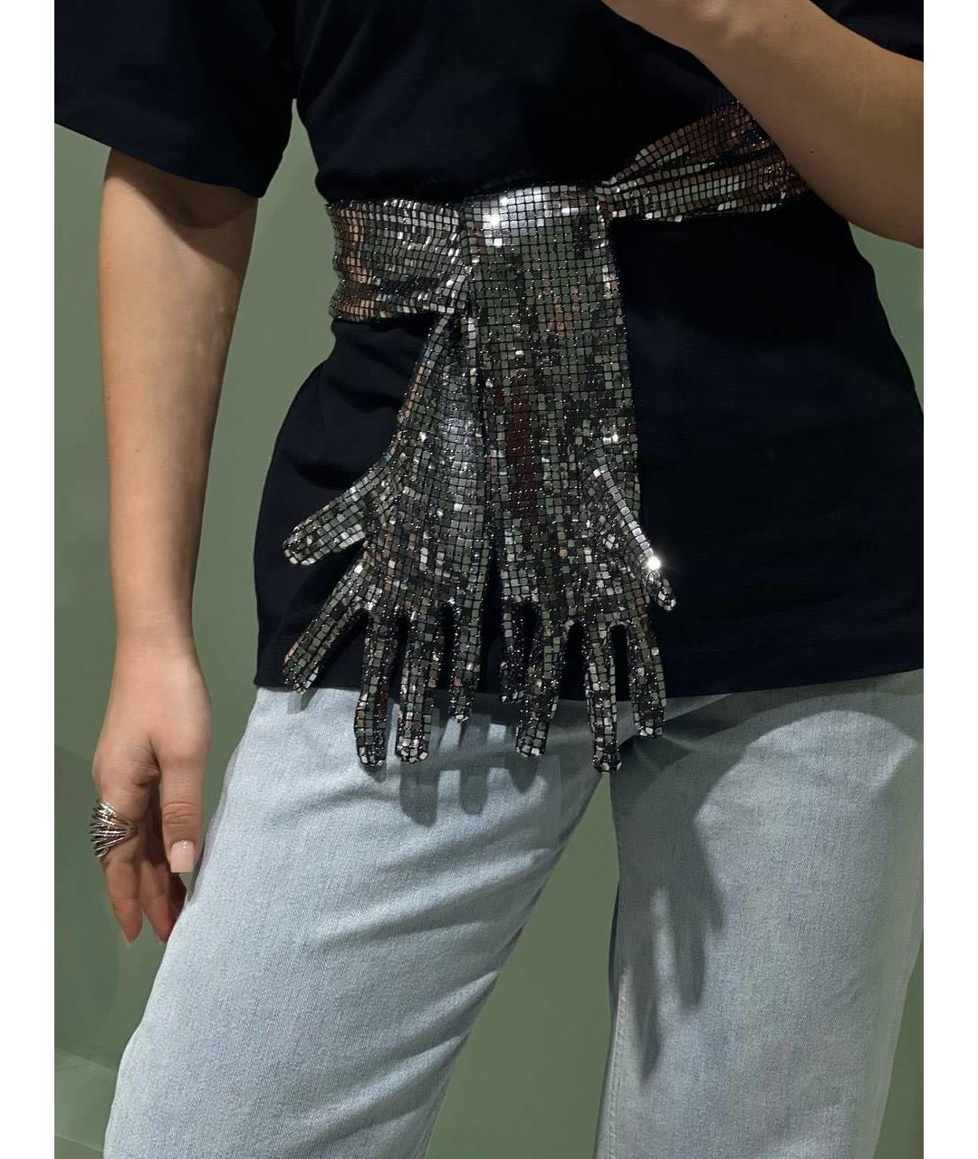MM6 MAISON MARGIELA Черная хлопковая футболка, фото 3