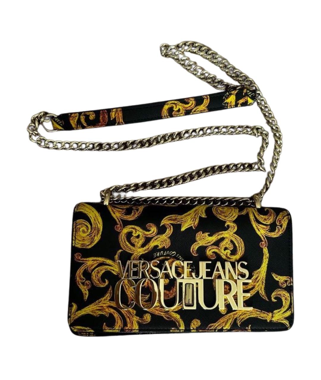 VERSACE JEANS COUTURE Желтая сумка через плечо из искусственной кожи, фото 1