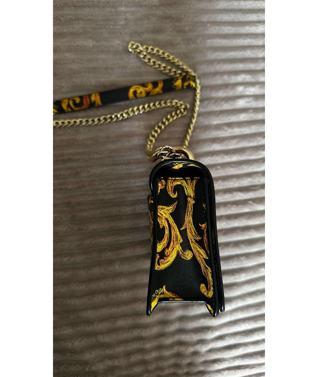 VERSACE JEANS COUTURE Желтая сумка через плечо из искусственной кожи, фото 2