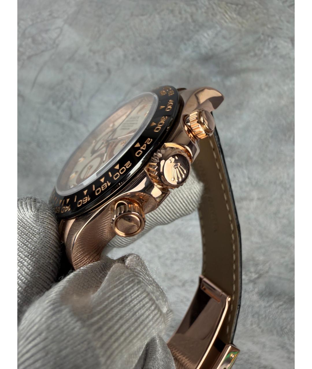 ROLEX Бежевые часы из розового золота, фото 4